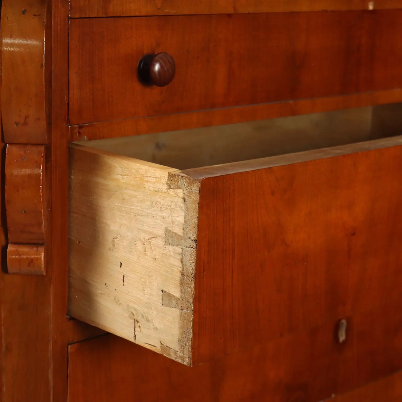 Antique Mahogany Chest with Marble, 19th Century
