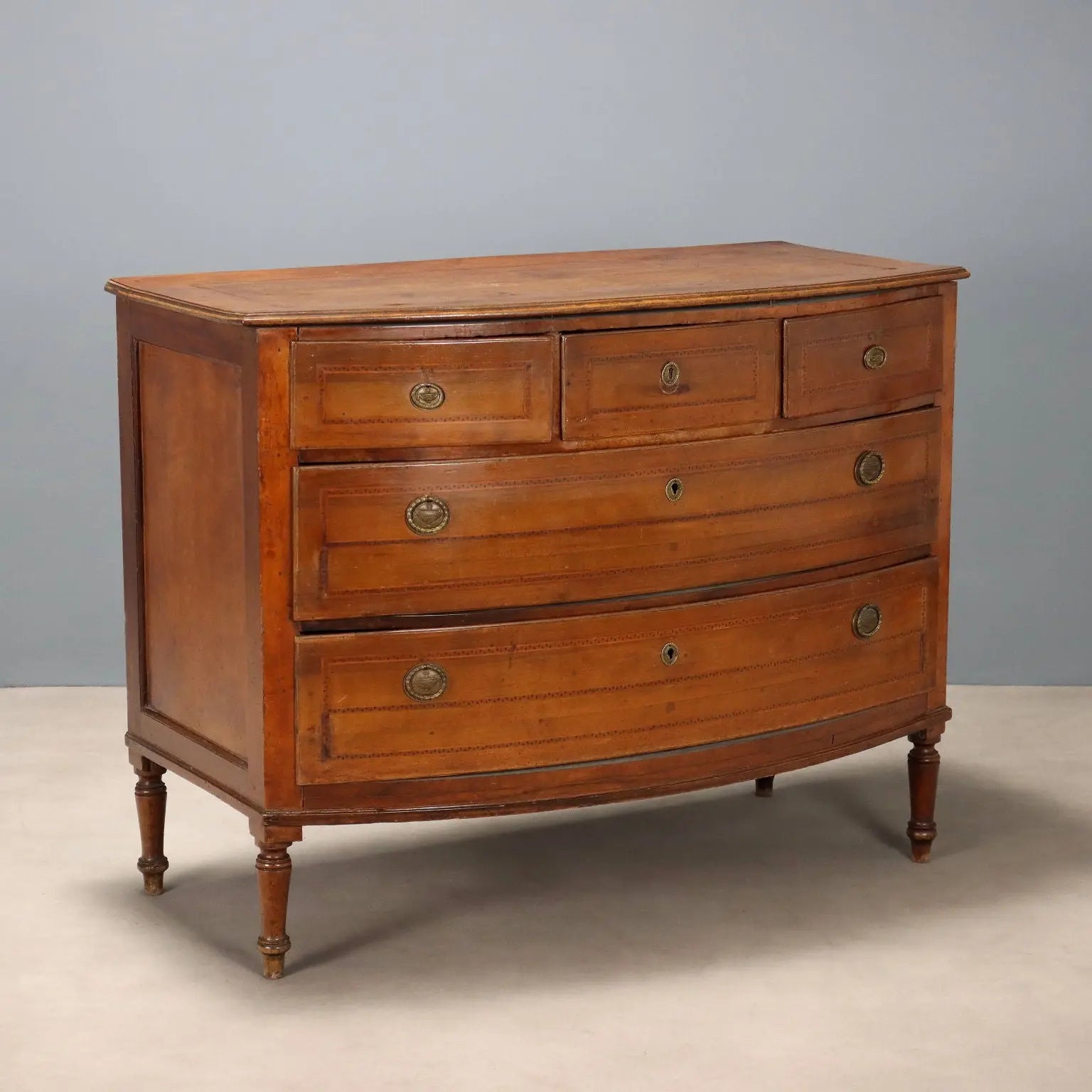 Antique Chest of Drawers Walnut 5 Drawers Italy XIX Century - Italy, XIX Century | Antiques | Chest of Drawers & Commodes