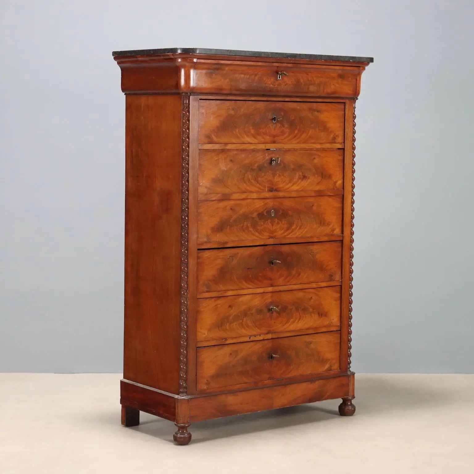 Antique Chest of Drawers Charles X Maple Marble France XIX Century - France, Mid XIX Century | Antiques | Chest of Drawers & Commodes
