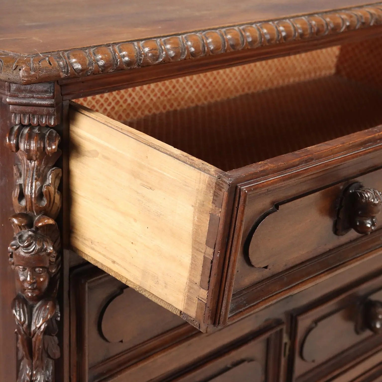 Antique Baroque Chest of Drawers Walnut Poplar XVIII Century