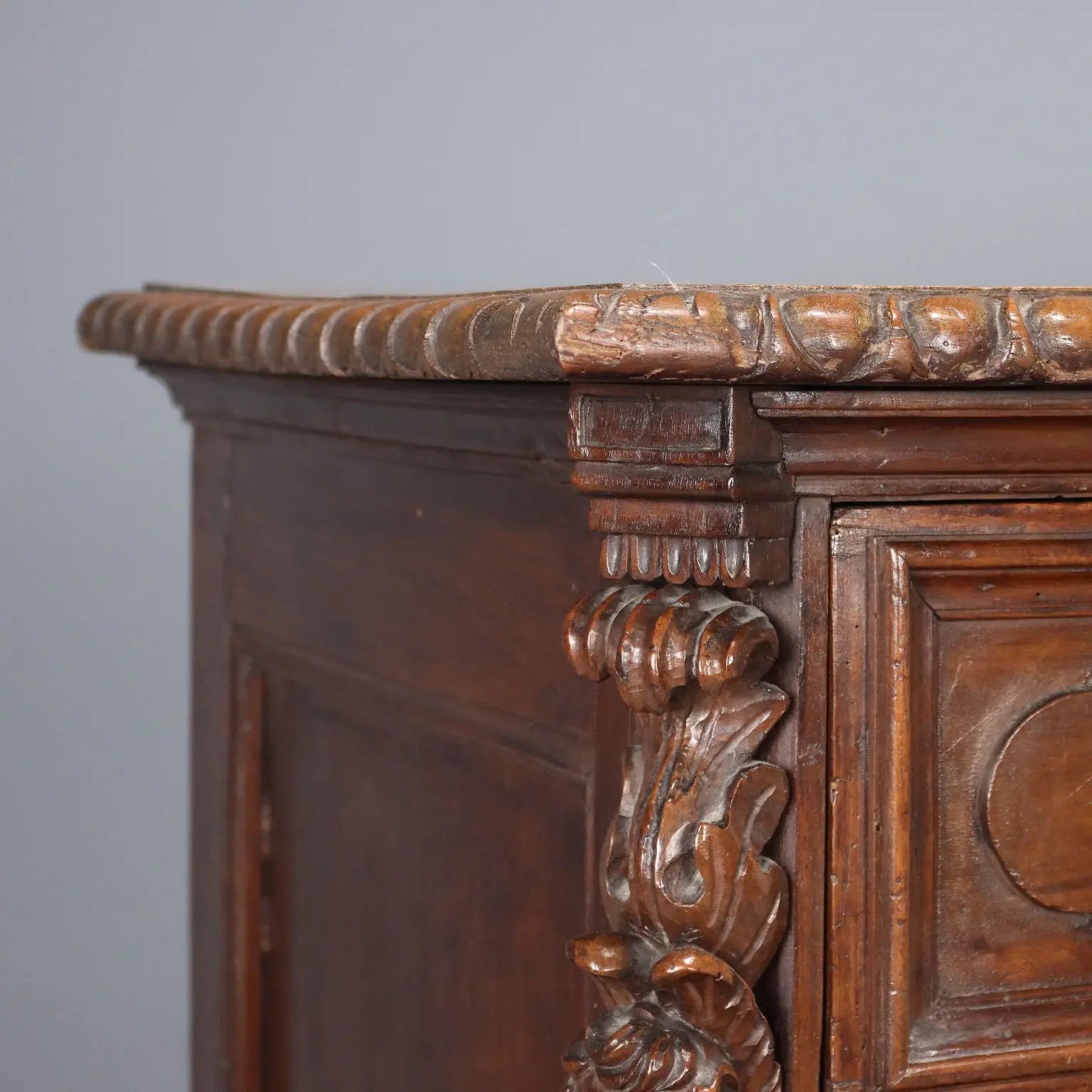 Antique Baroque Chest of Drawers Walnut Poplar XVIII Century