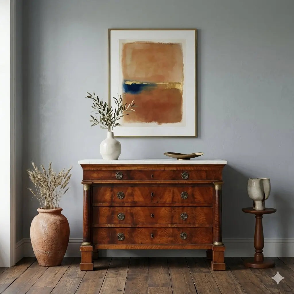 Antique Chest of Drawers Empire Mahogany Italy XIX Century