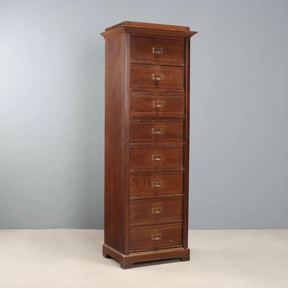 Antique Chest of Drawers Oak 8 Drawers Italy XIX Century