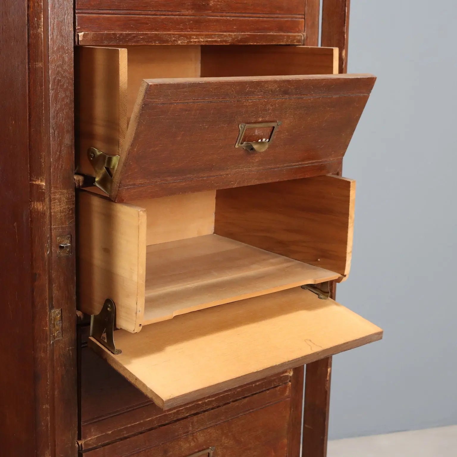 Antique Chest of Drawers Oak 8 Drawers Italy XIX Century
