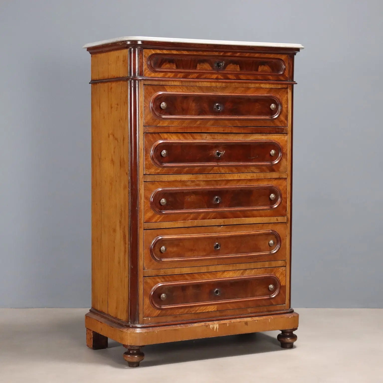 Antique Chest of Drawers Cherrywood Poplar XIX Century