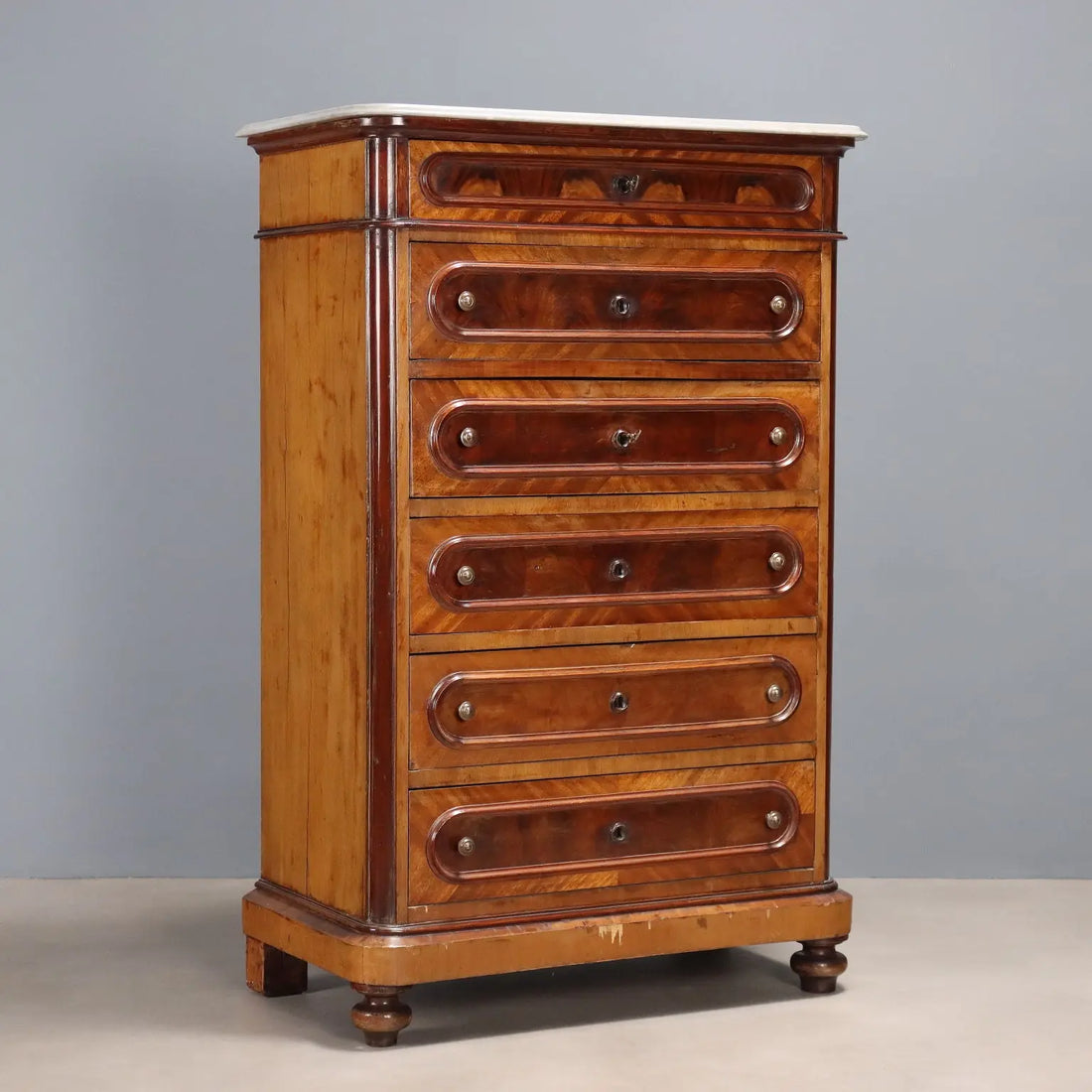 Antique Chest of Drawers Cherrywood Poplar XIX Century