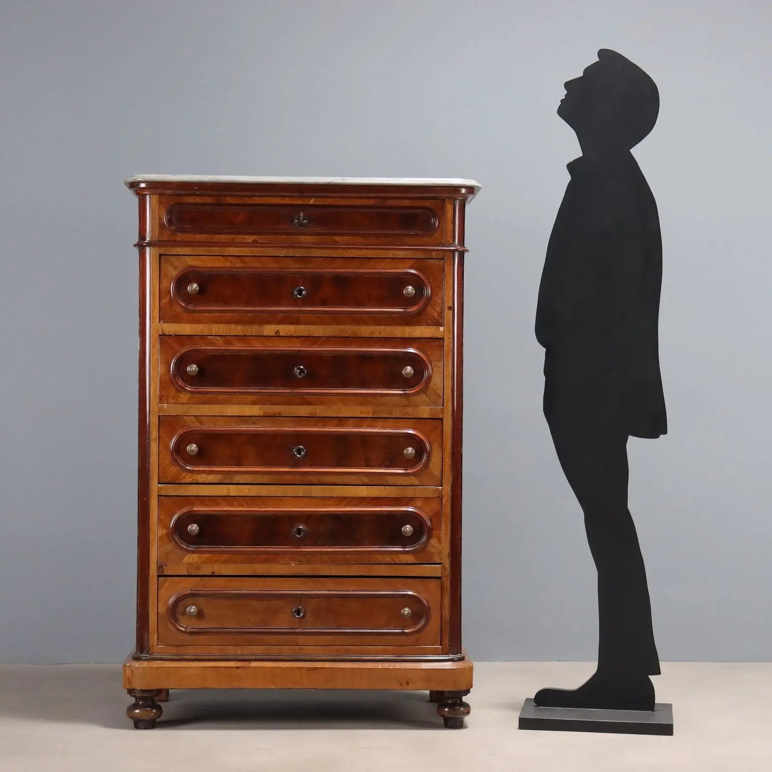 Antique Chest of Drawers Cherrywood 6 Drawers XIX Century