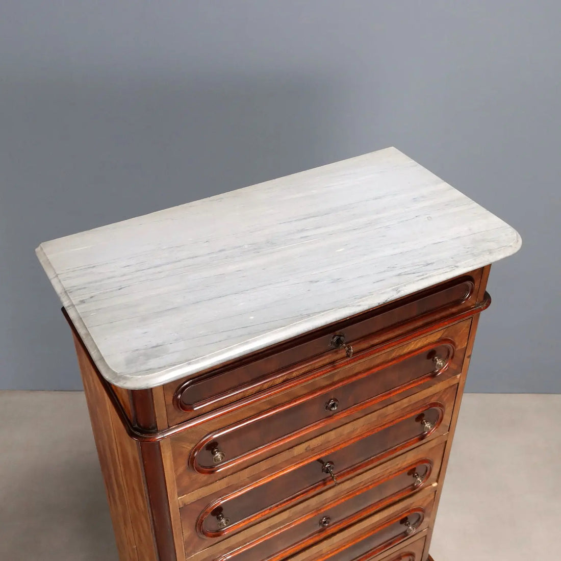 Antique Chest of Drawers Cherrywood 6 Drawers XIX Century