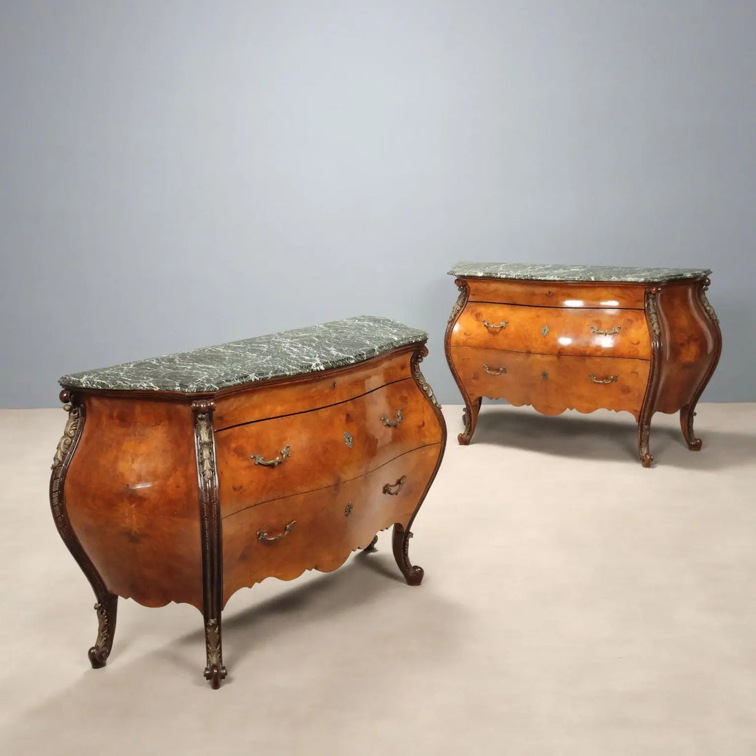 Antique Chests of Drawers Baroque Style Walnut XIX Century