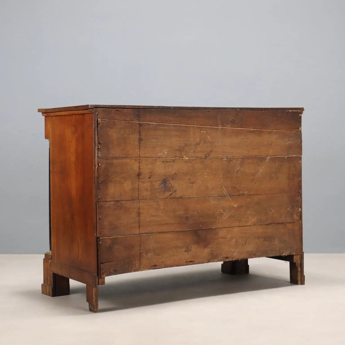 Antique Chest of Drawers Empire Walnut Bronze Italy XIX Century