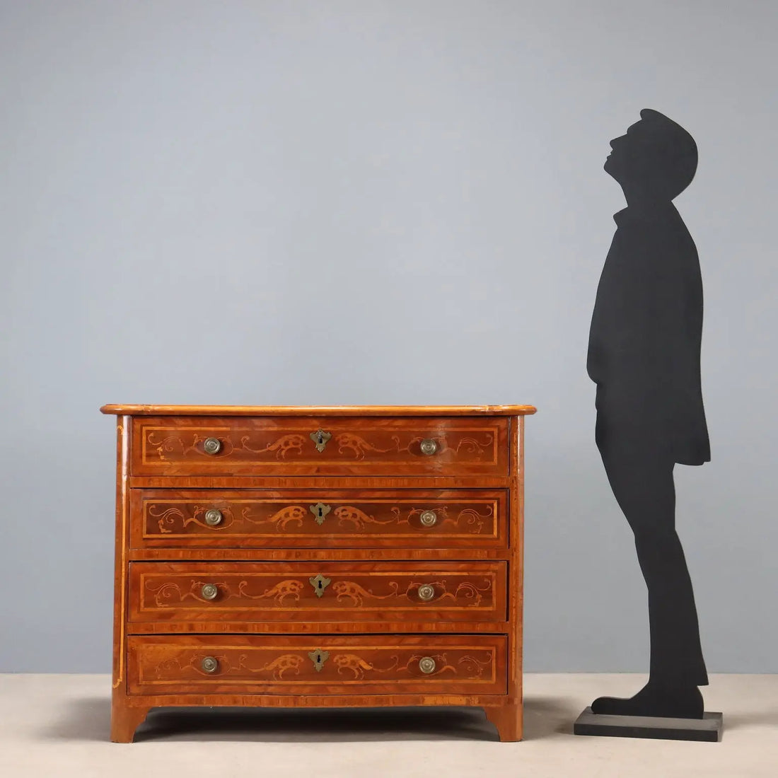 Antique Baroque Chest of Drawers Walnut Bronze XVIII Century