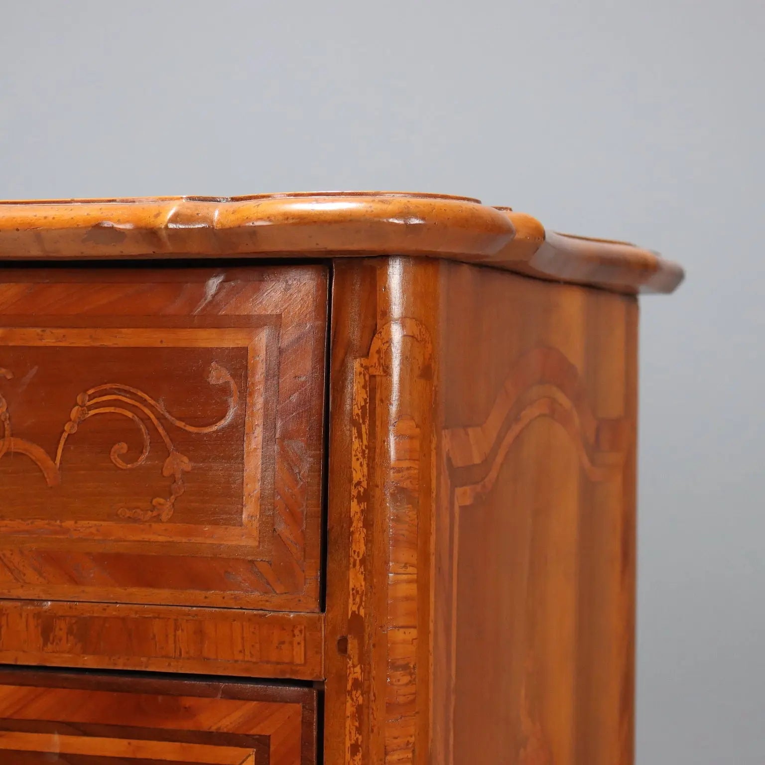 Antique Baroque Chest of Drawers Walnut Bronze XVIII Century
