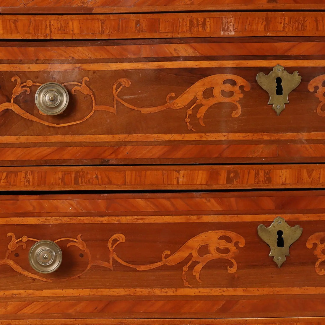 Antique Baroque Chest of Drawers Walnut Bronze XVIII Century