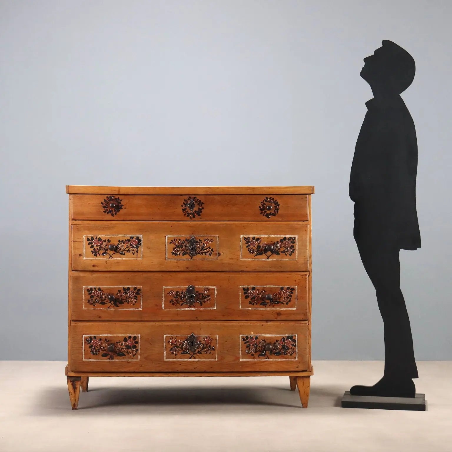 Antique Chest of Drawers Fir 4 Drawers Italy XIX Century