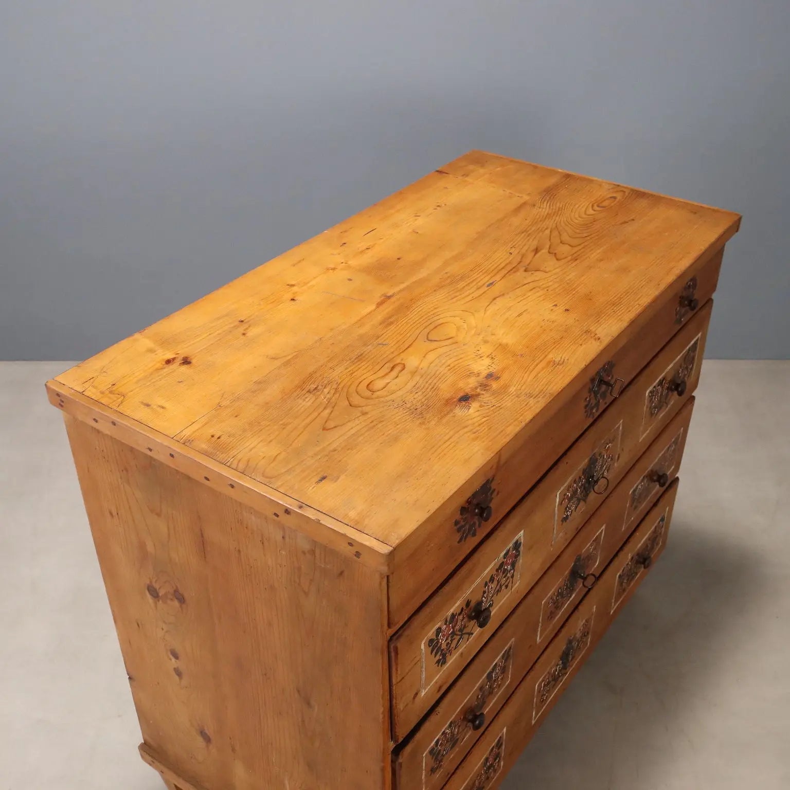 Antique Chest of Drawers Fir 4 Drawers Italy XIX Century