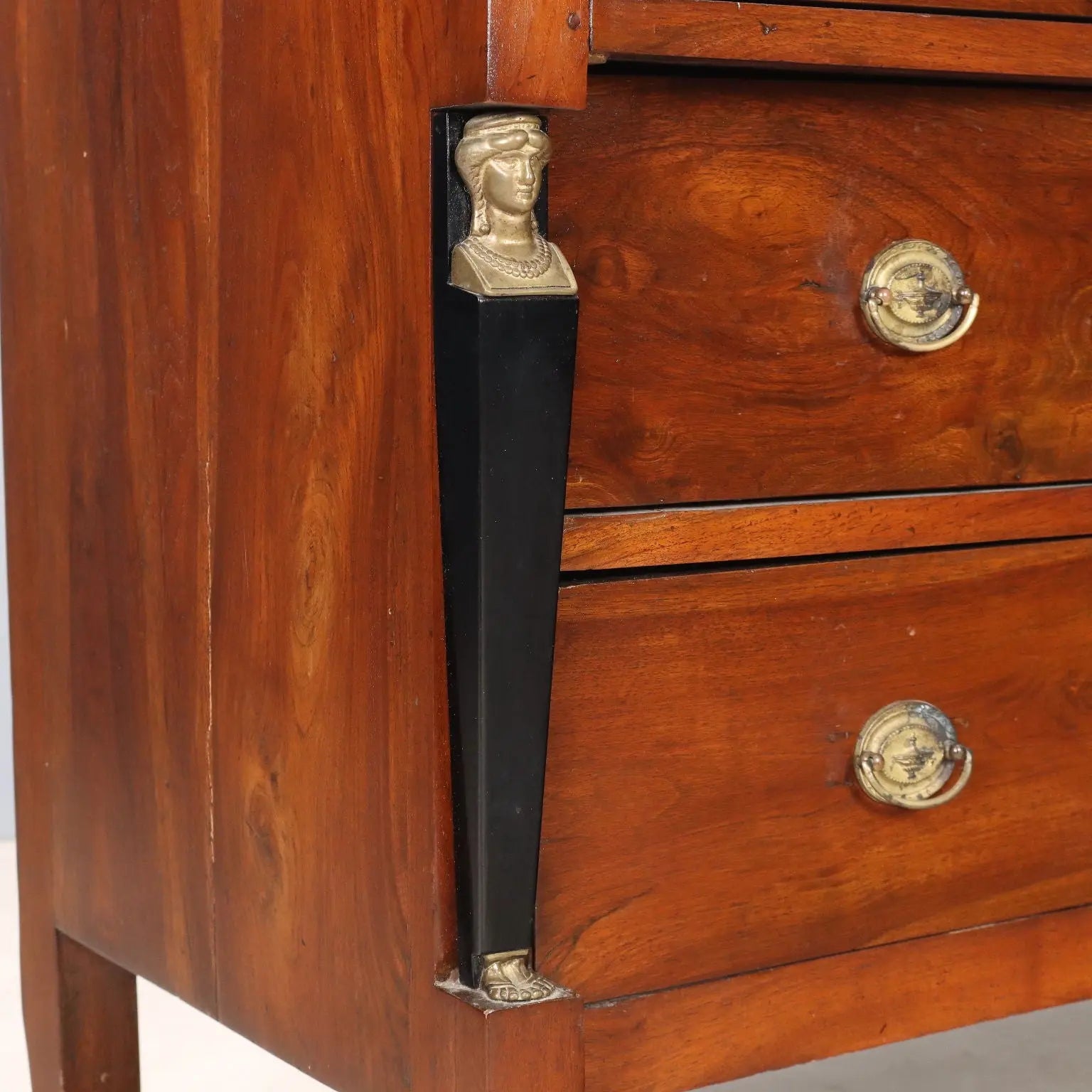 Antique Chest of Drawers Walnut 3 Drawers Italy XIX Century