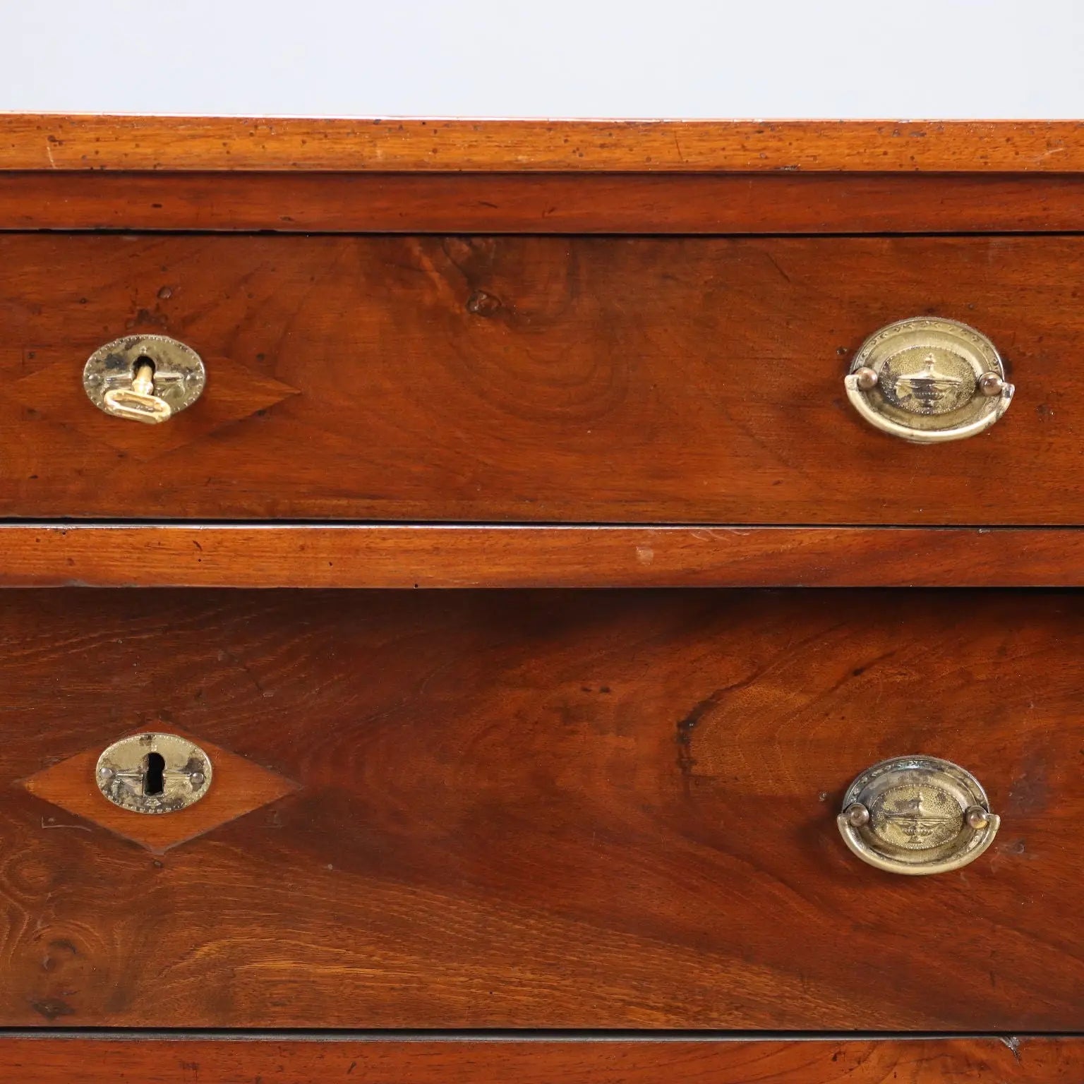 Antique Chest of Drawers Walnut 3 Drawers Italy XIX Century