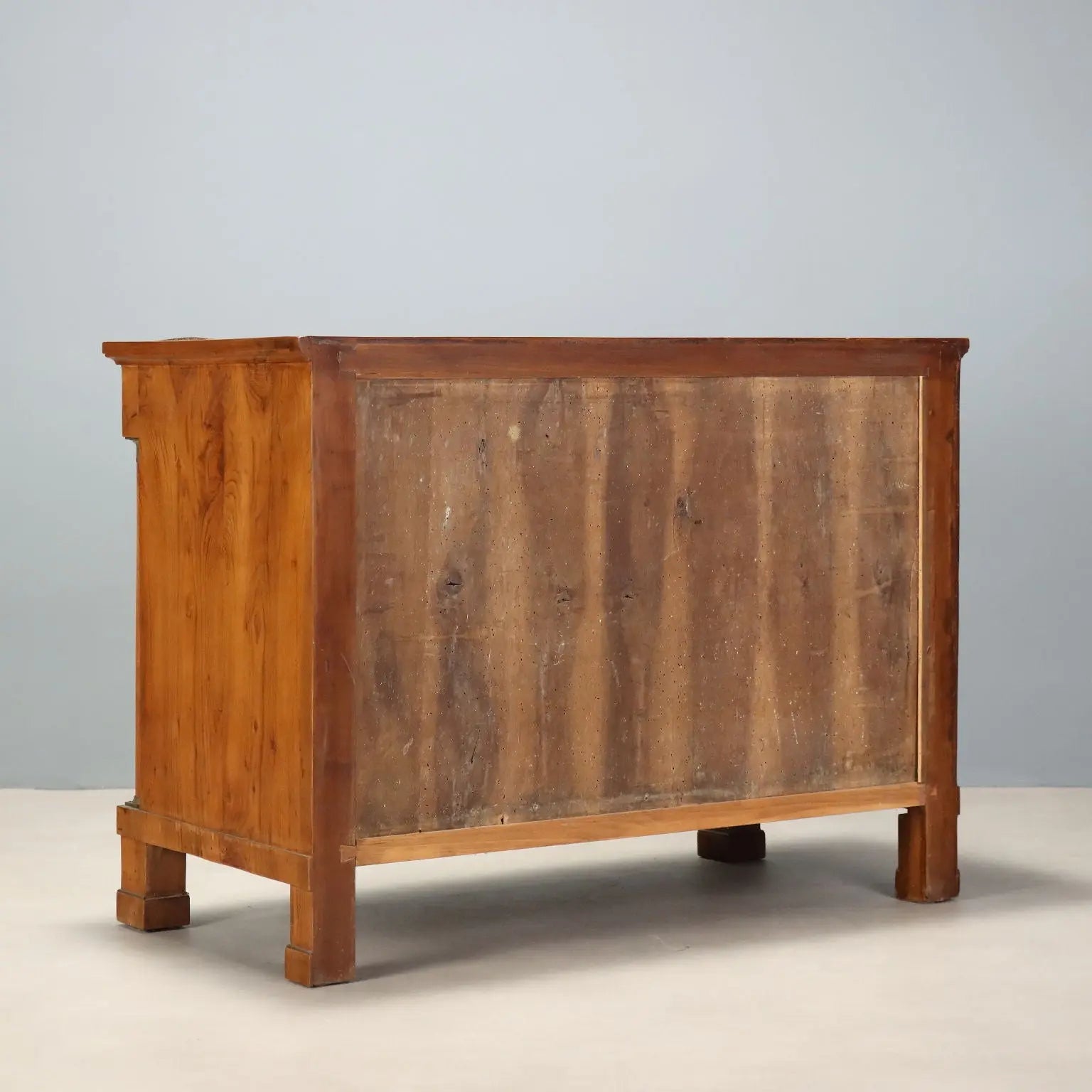 Empire Walnut Chest with Brass Inlays