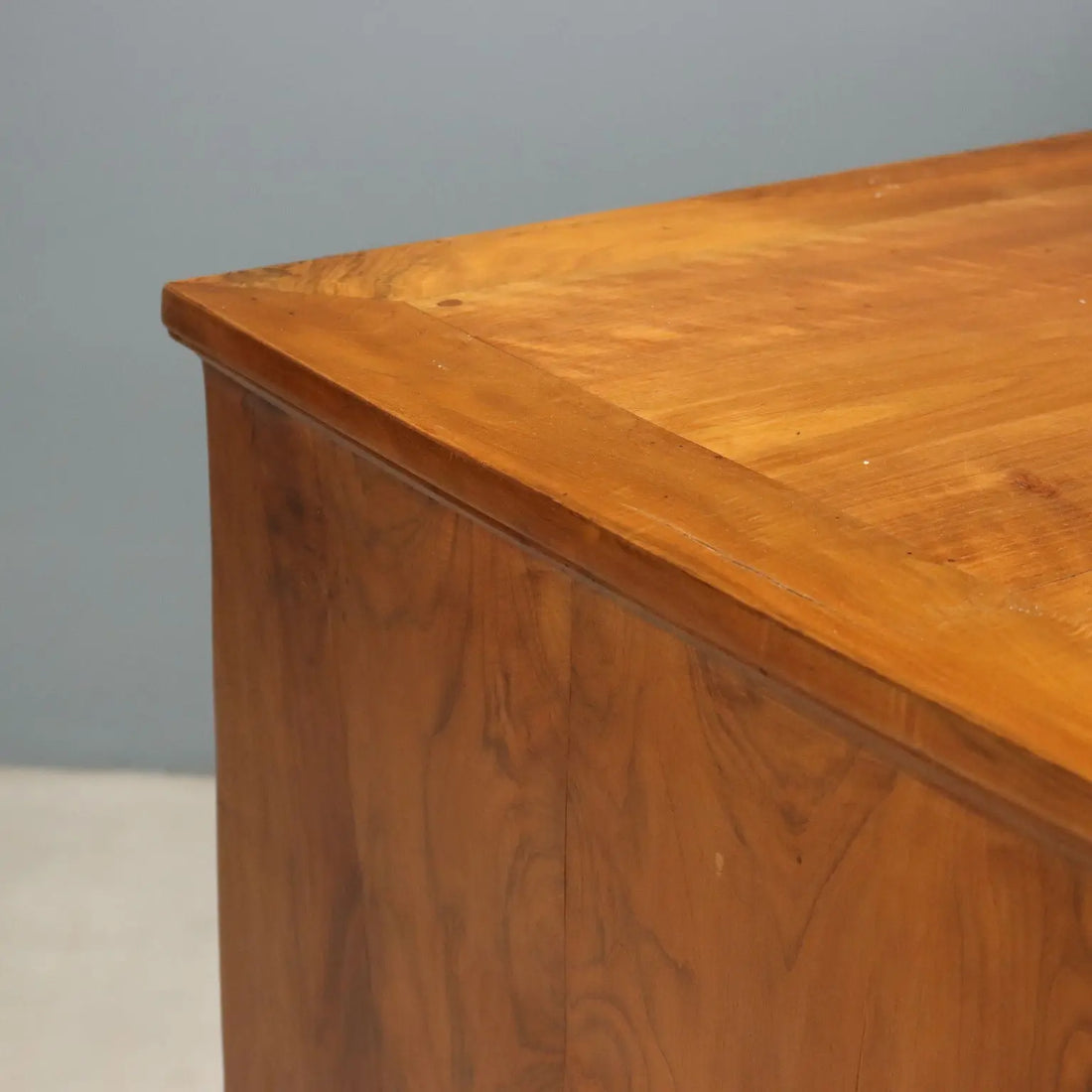 Empire Walnut Chest with Brass Inlays