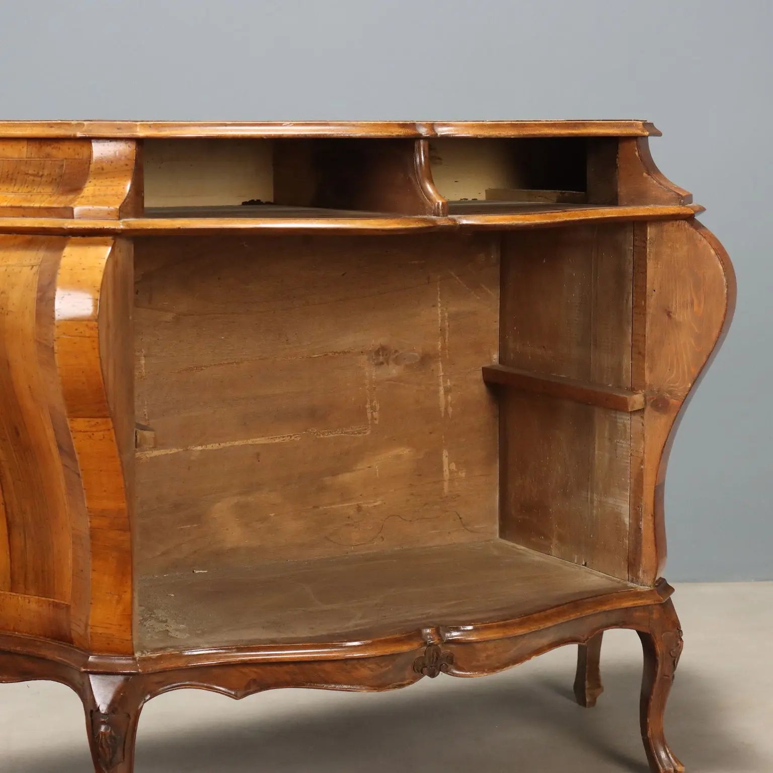 Antique Chippendale Style Chest of Drawers Wood Italy XX Century