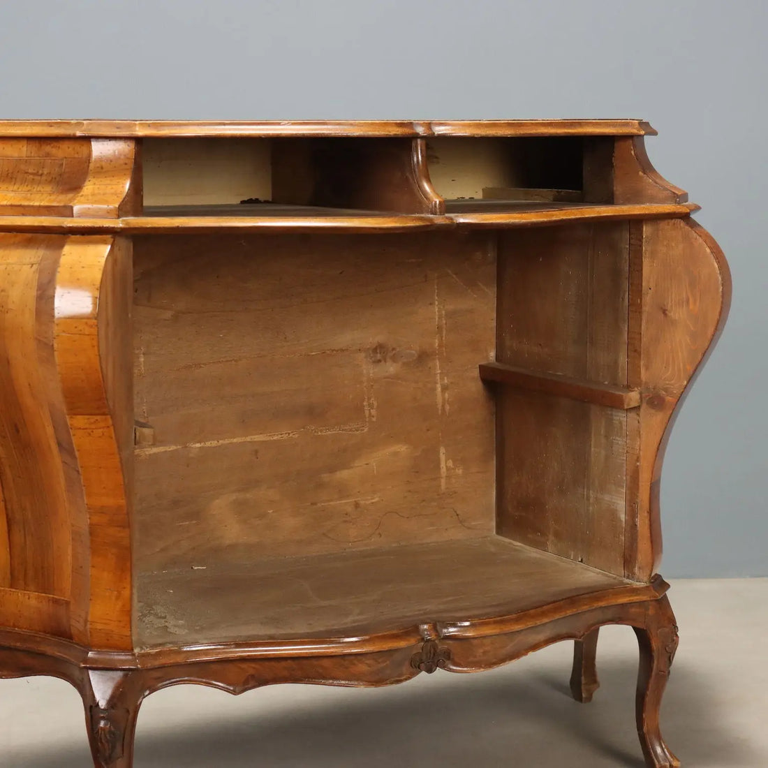 Antique Chippendale Style Chest of Drawers Wood Italy XX Century