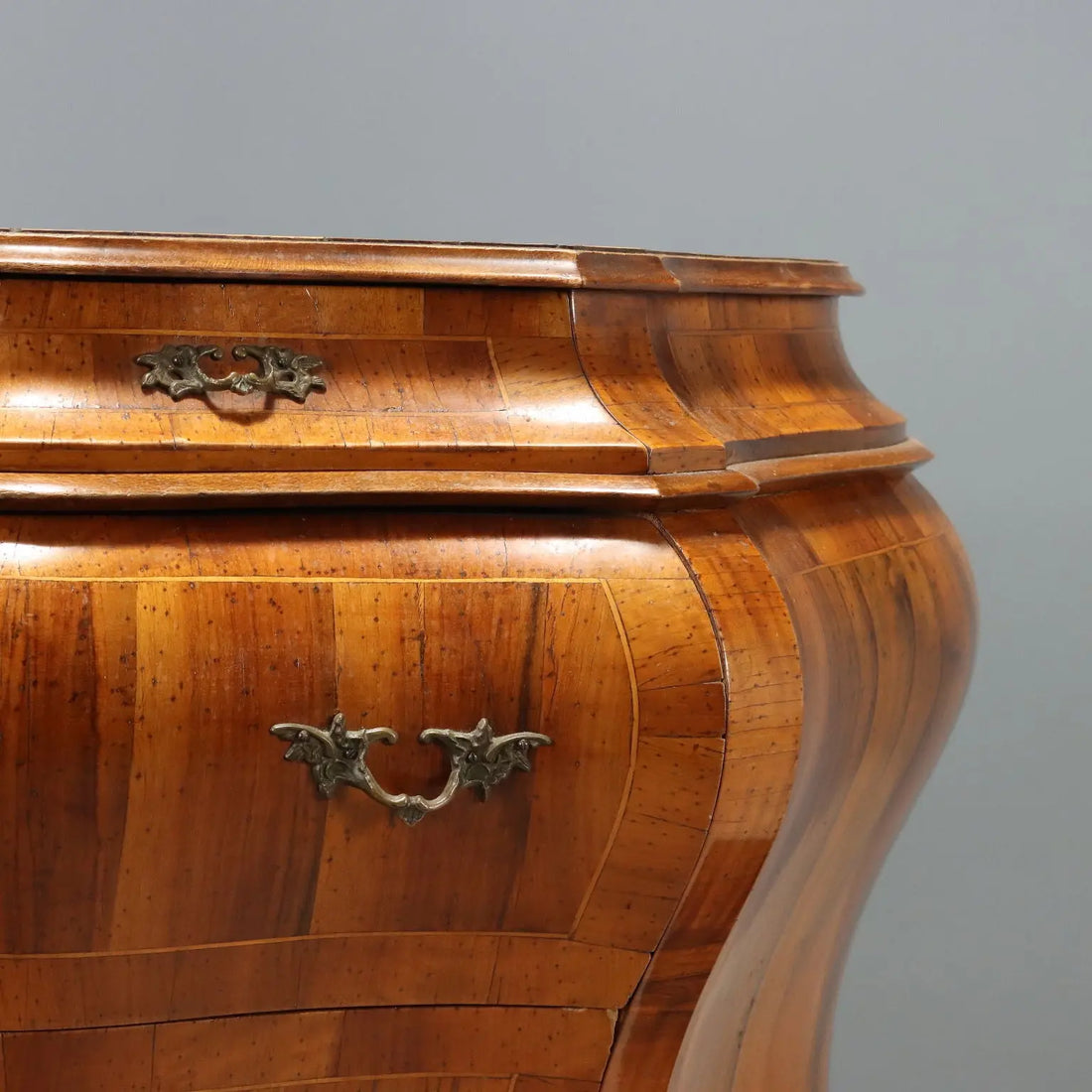 Antique Chippendale Style Chest of Drawers Wood Italy XX Century