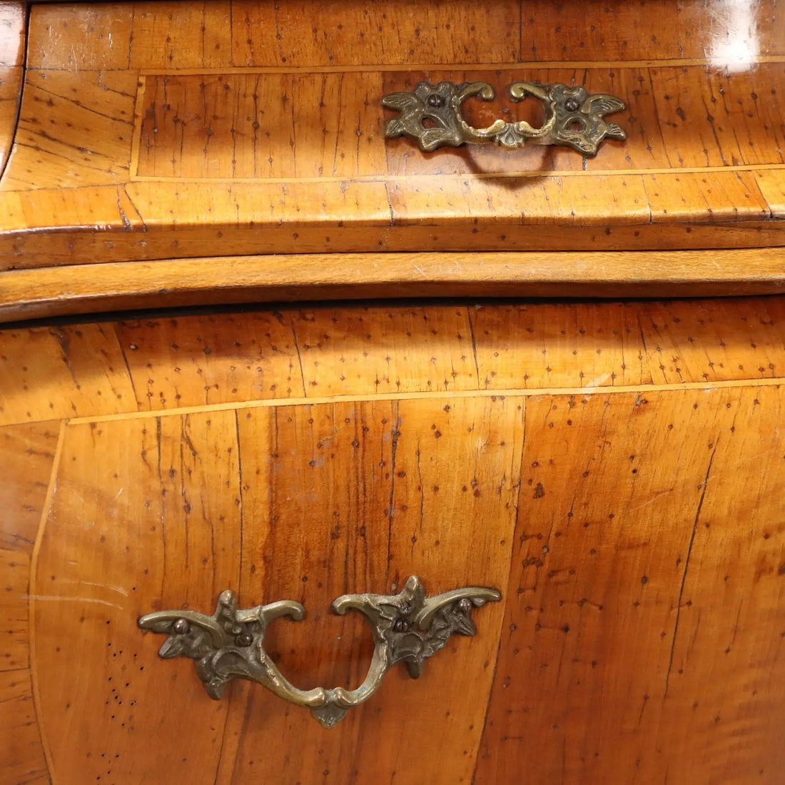 Antique Chippendale Style Chest of Drawers Wood Italy XX Century