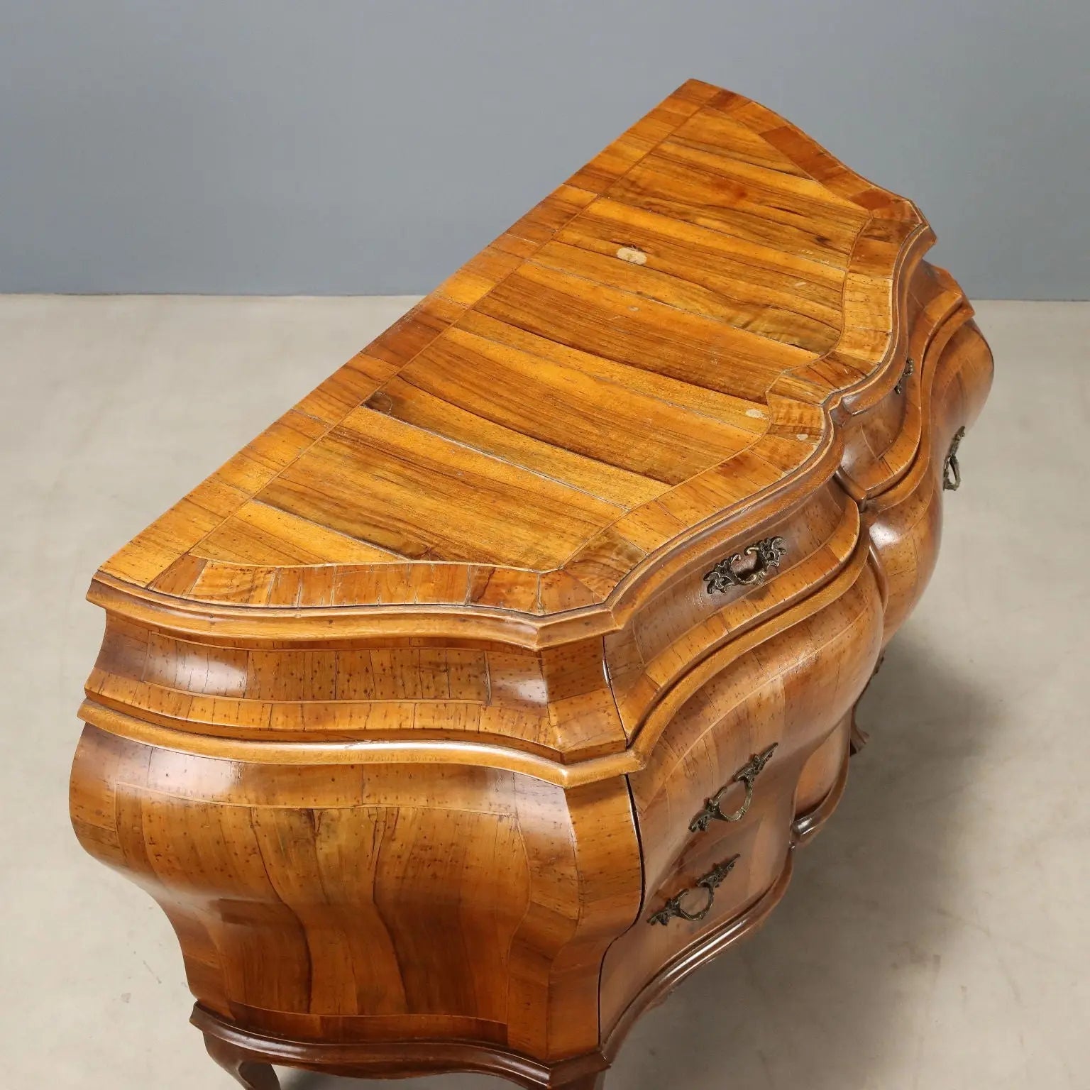 Antique Chippendale Style Chest of Drawers Wood Italy XX Century