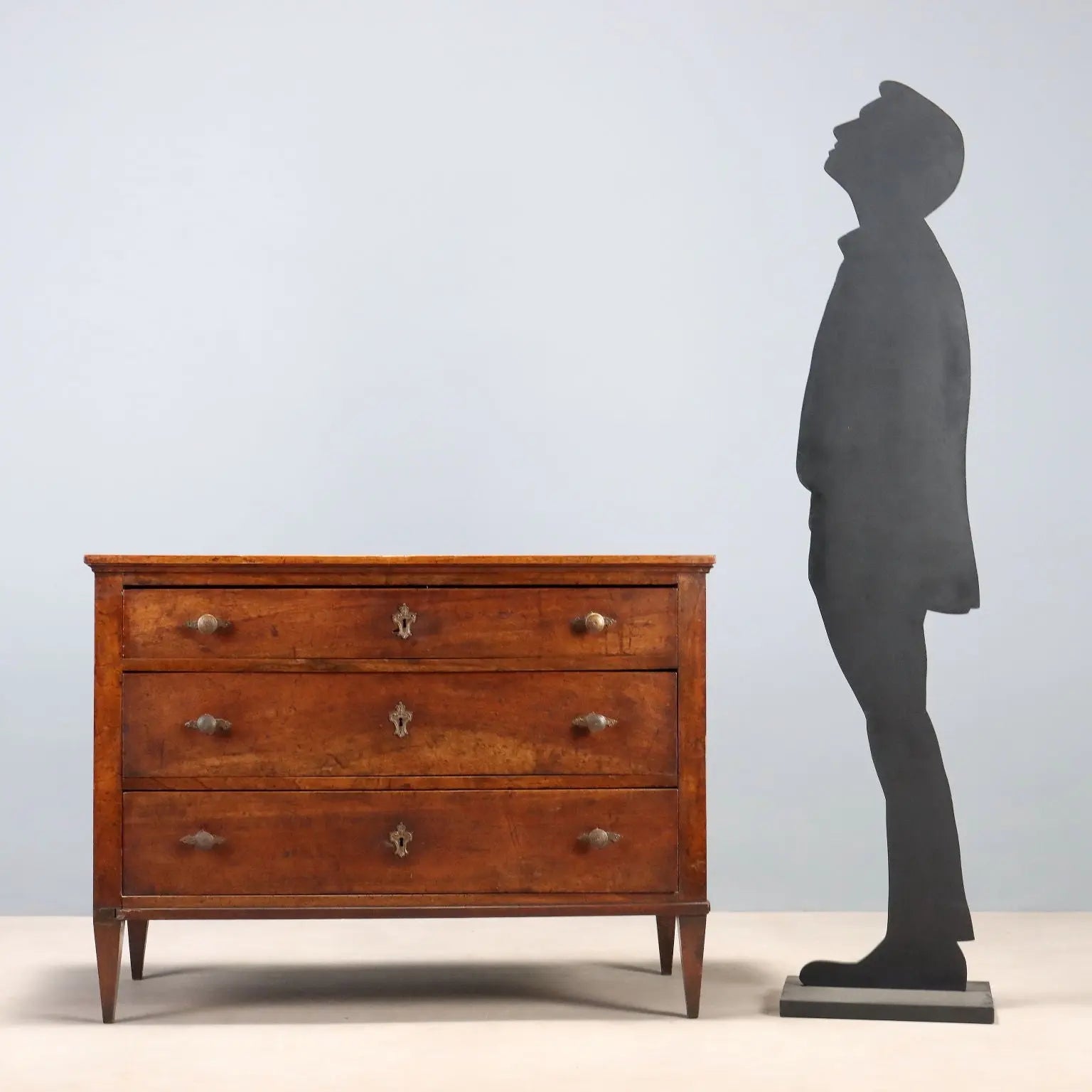Antique Chest of Drawers Directoire Walnut 3 Drawers XIX Century