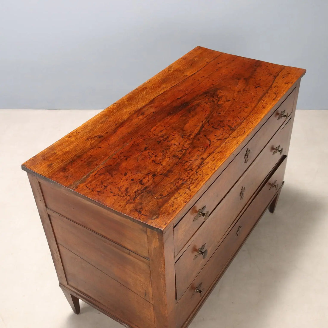 Antique Chest of Drawers Directoire Walnut 3 Drawers XIX Century