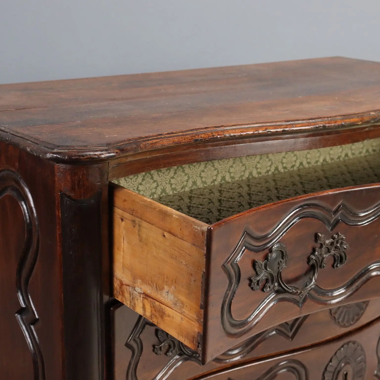 Antique Chest of Drawers Baroque Walnut France XVIII Century