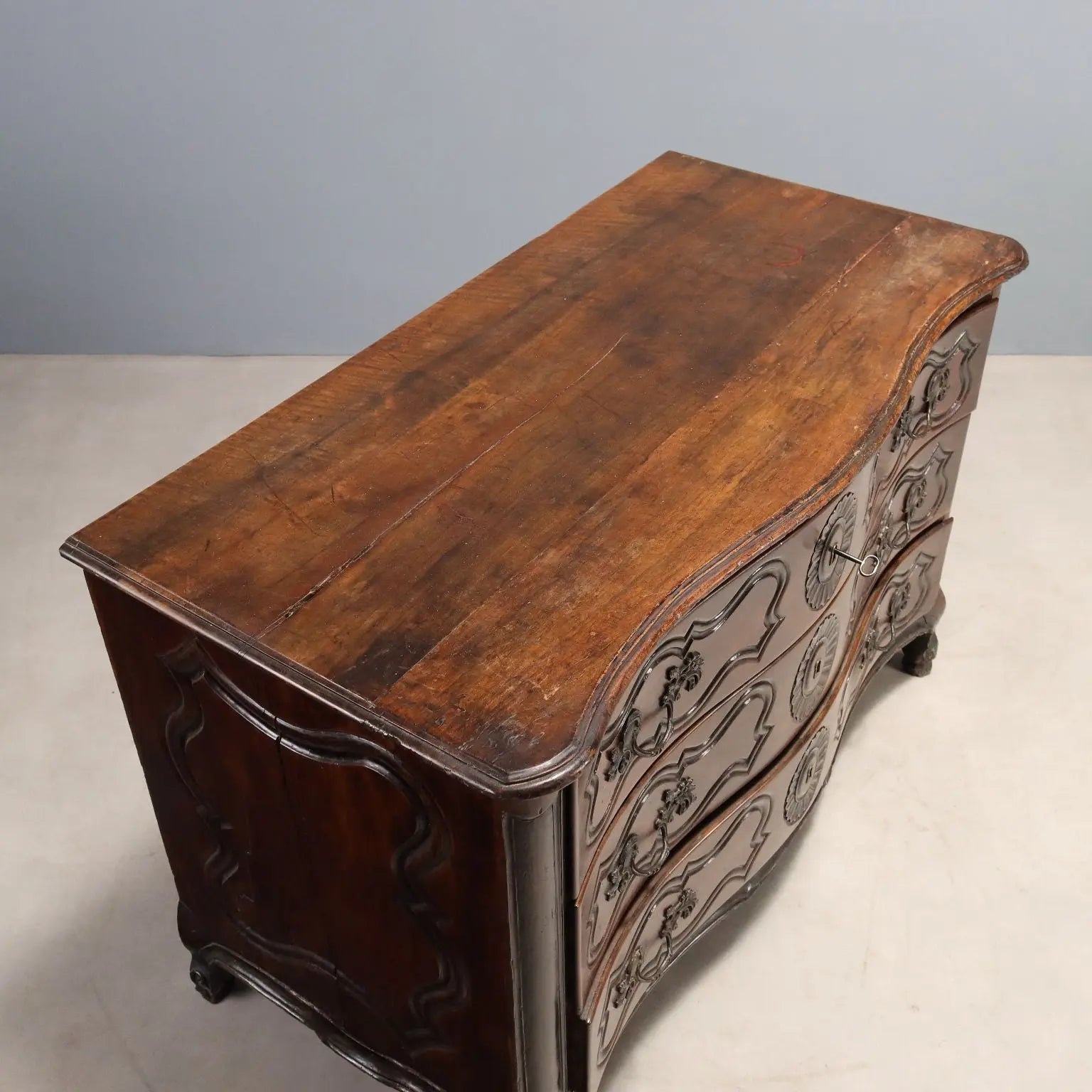 Antique Chest of Drawers Baroque Walnut France XVIII Century