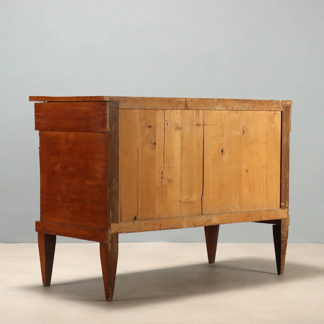 Antique Chest of Drawers Empire Walnut Gilded Details XIX Century