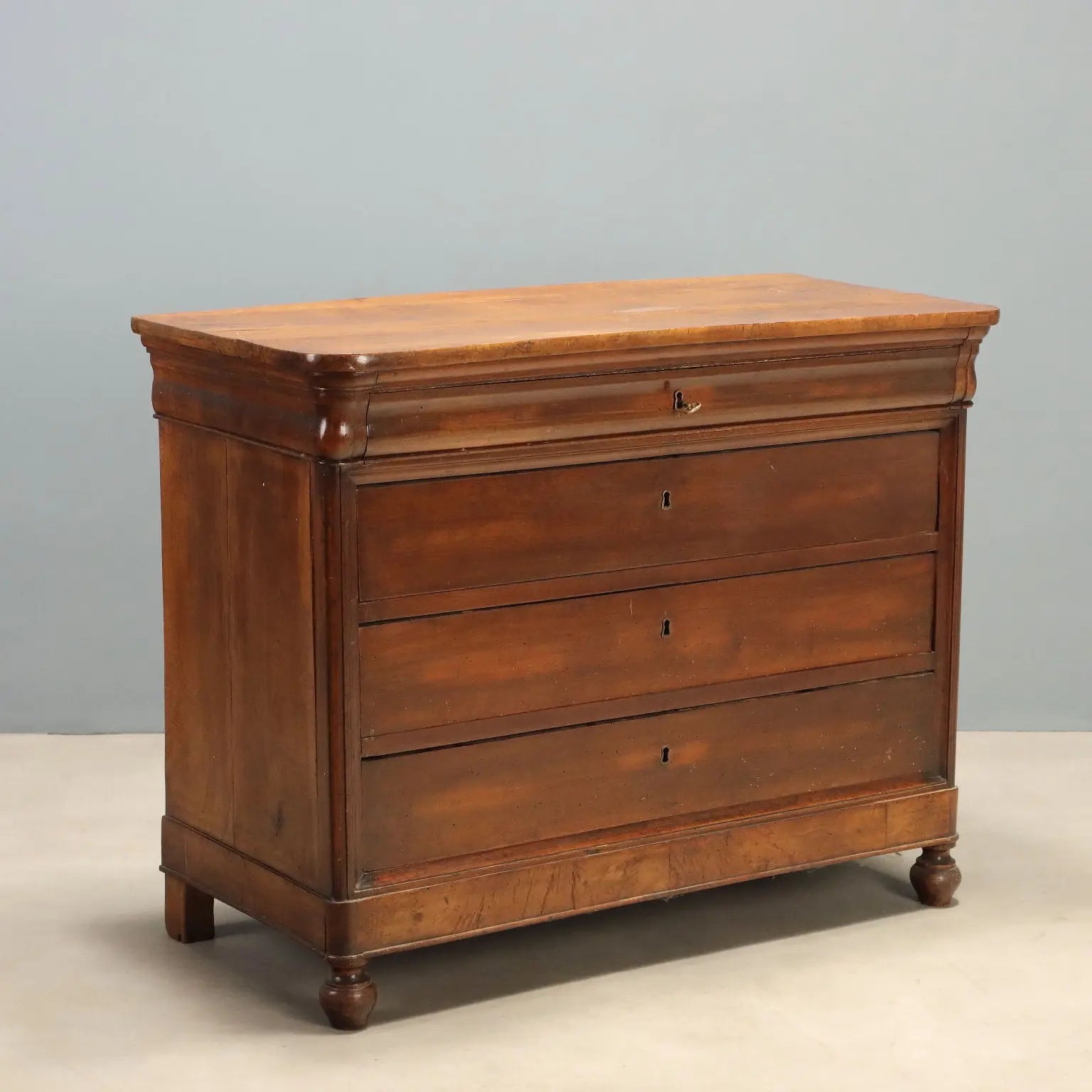 Louis Philippe Walnut Chest, Italy 19th Century