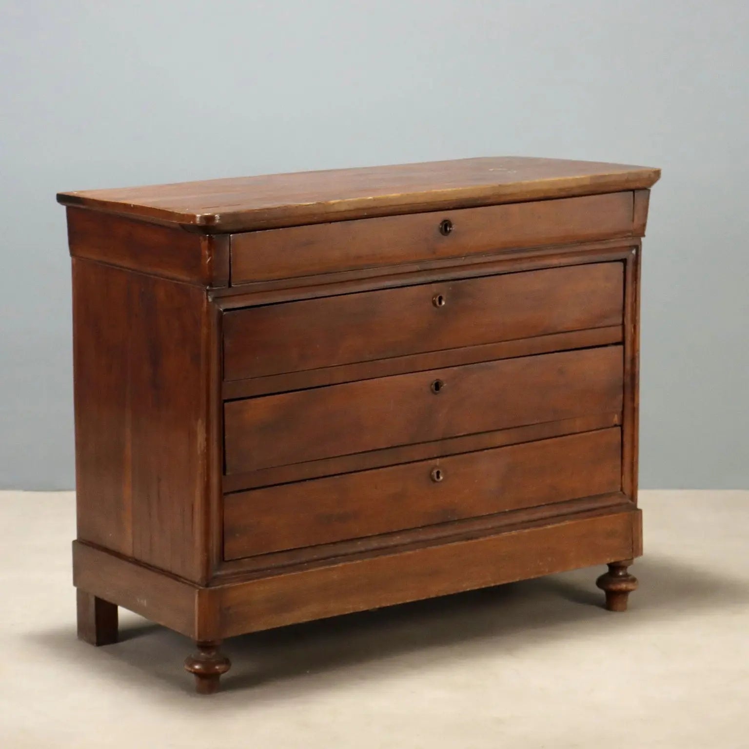 Antique Chest of Drawers Louis Philippe 4 Drawers XIX Century