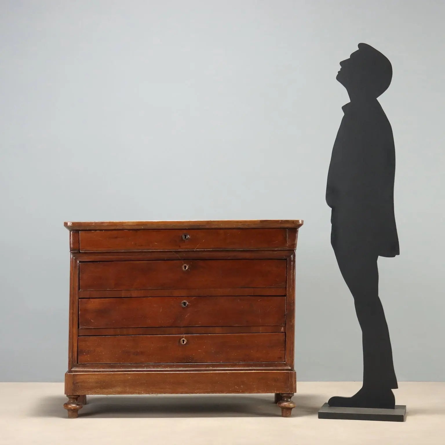 Antique Chest of Drawers Louis Philippe 4 Drawers XIX Century