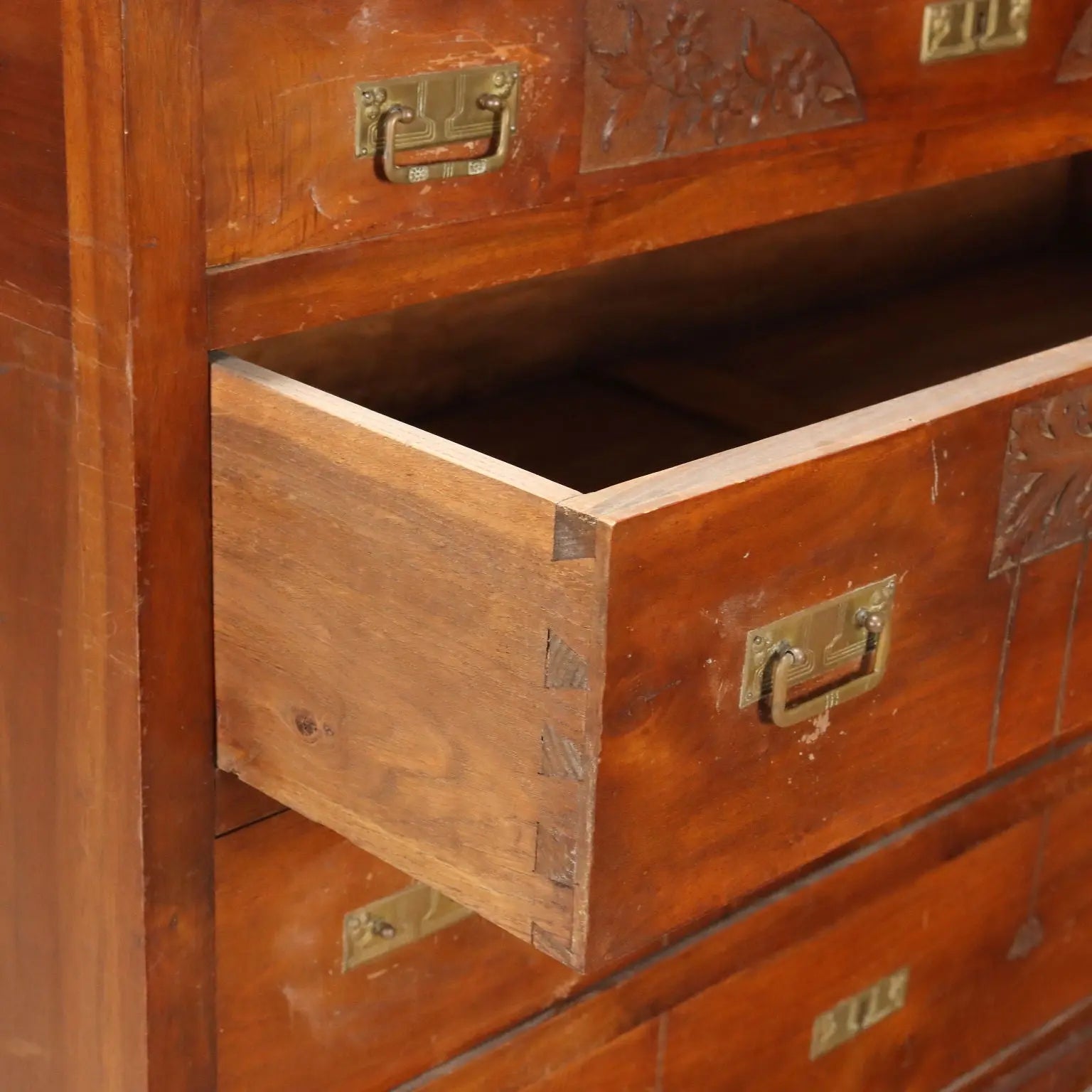 Antique Chest of Drawers Art Nouveau Mahogany Italy XX Century