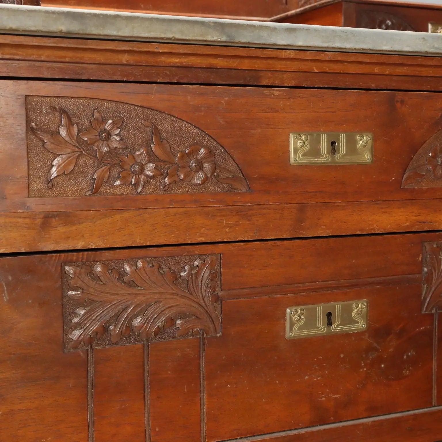 Antique Chest of Drawers Art Nouveau Mahogany Italy XX Century