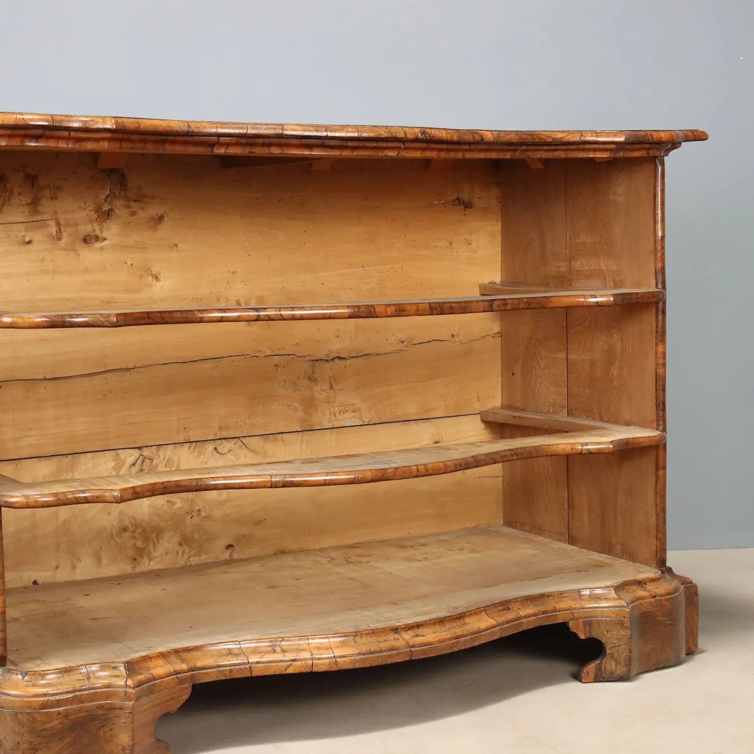 Baroque Walnut Canterano with Gilded Bronze