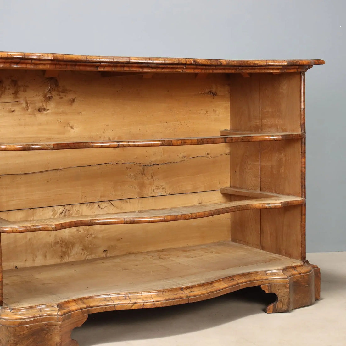 Baroque Walnut Canterano with Gilded Bronze