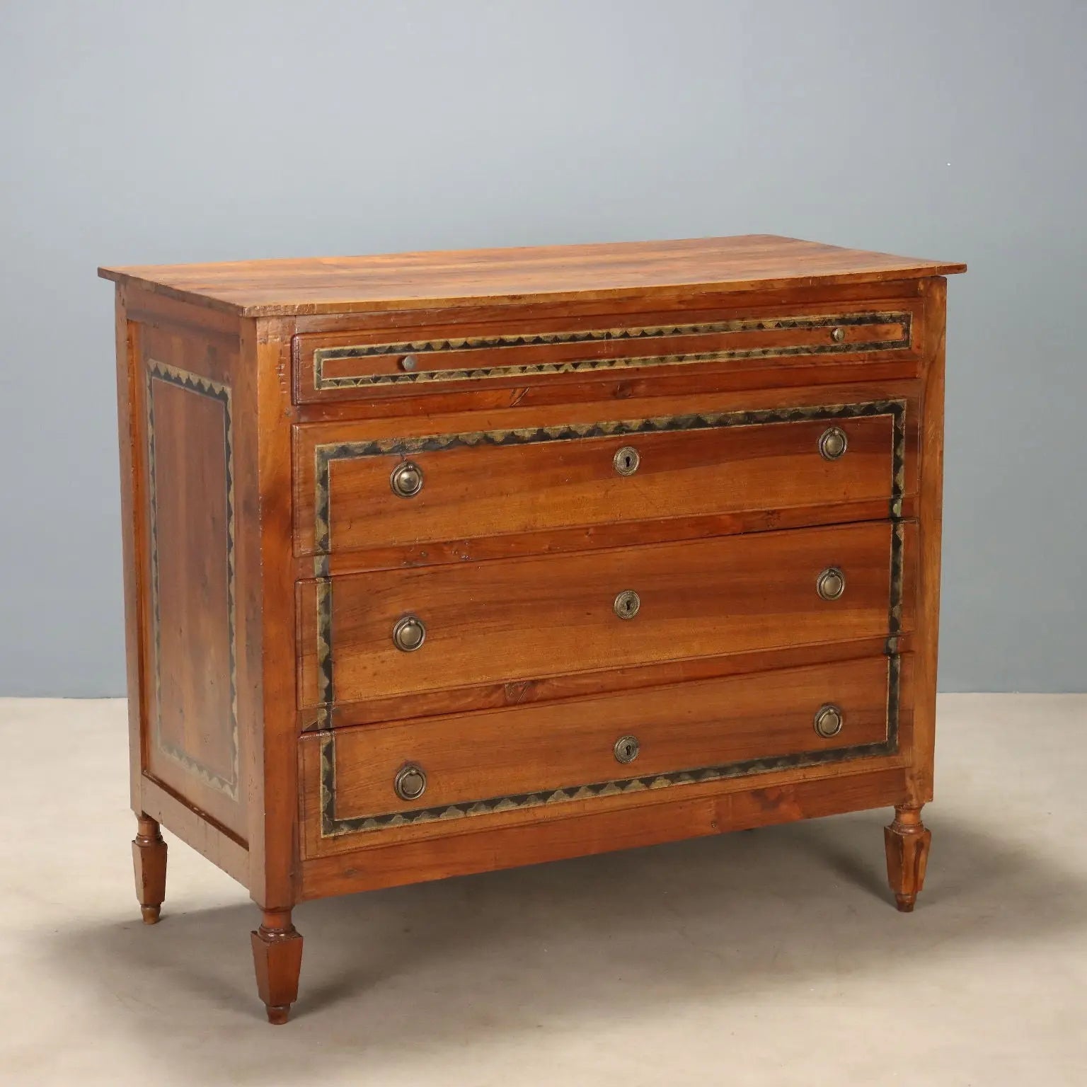 Walnut Directoire Chest, Italy 19th Century