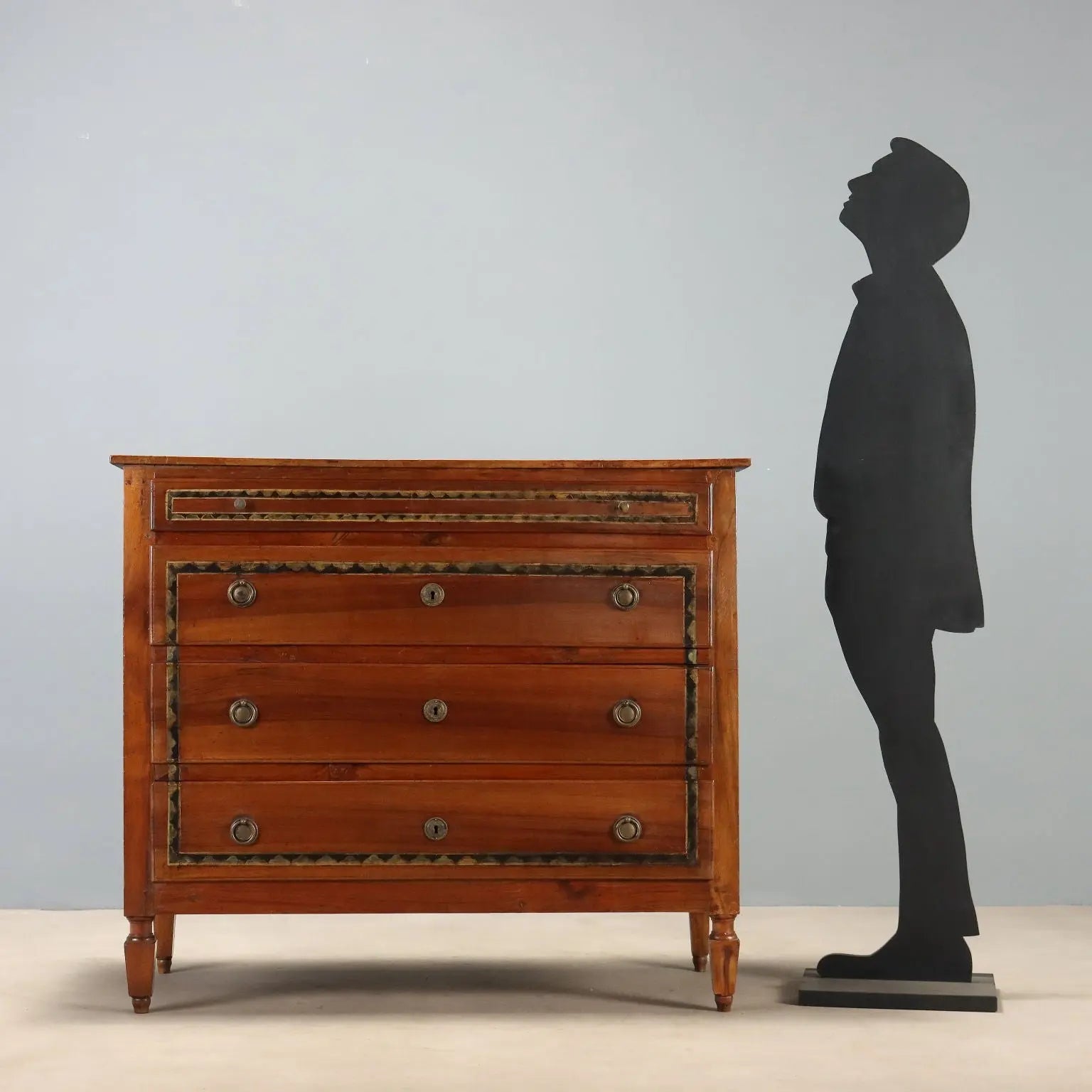 Walnut Directoire Chest, Italy 19th Century
