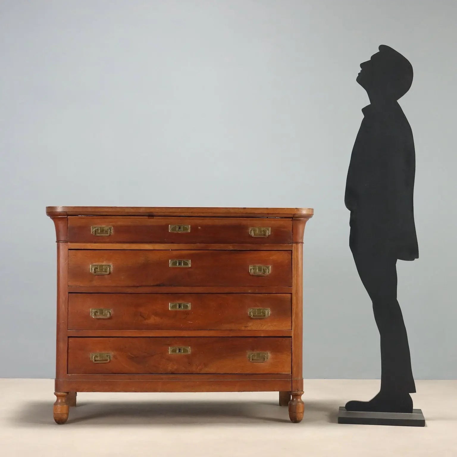 Antique Chest of Drawers Walnut 4 Drawers Italy XIX Century