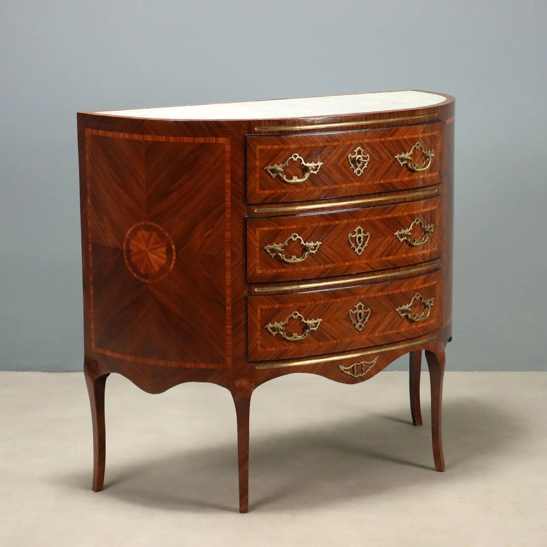 Antique Chest of Drawers Bois de Rose 3 Drawers Italy XX Century