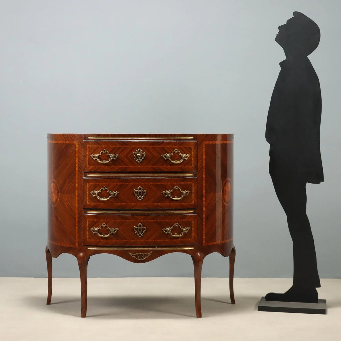 Antique Chest of Drawers Bois de Rose 3 Drawers Italy XX Century