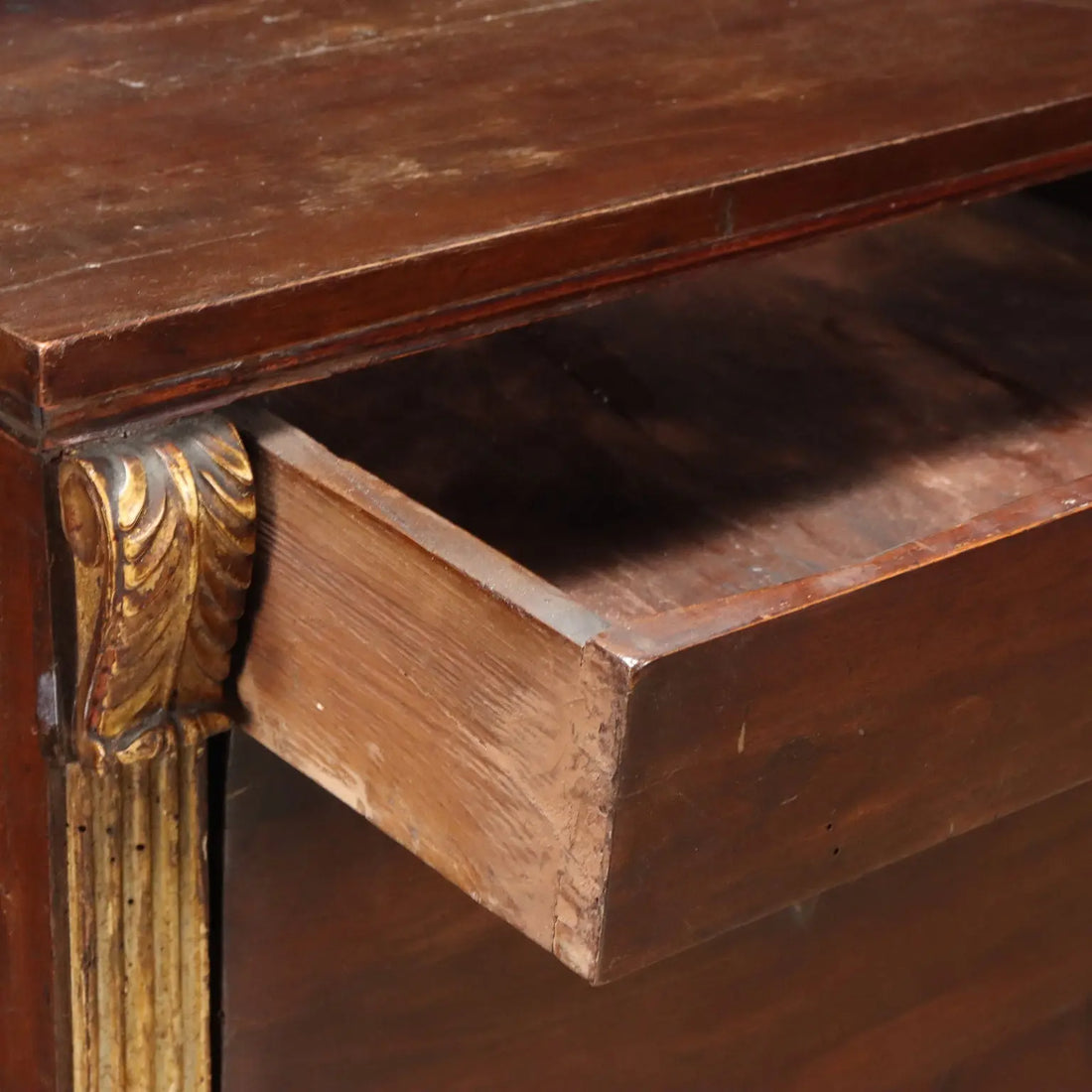 Antique Empire Bedside Table Walnut Drawer Italy XIX Century - Italy, Early XIX Century | Antiques | Bedside Tables