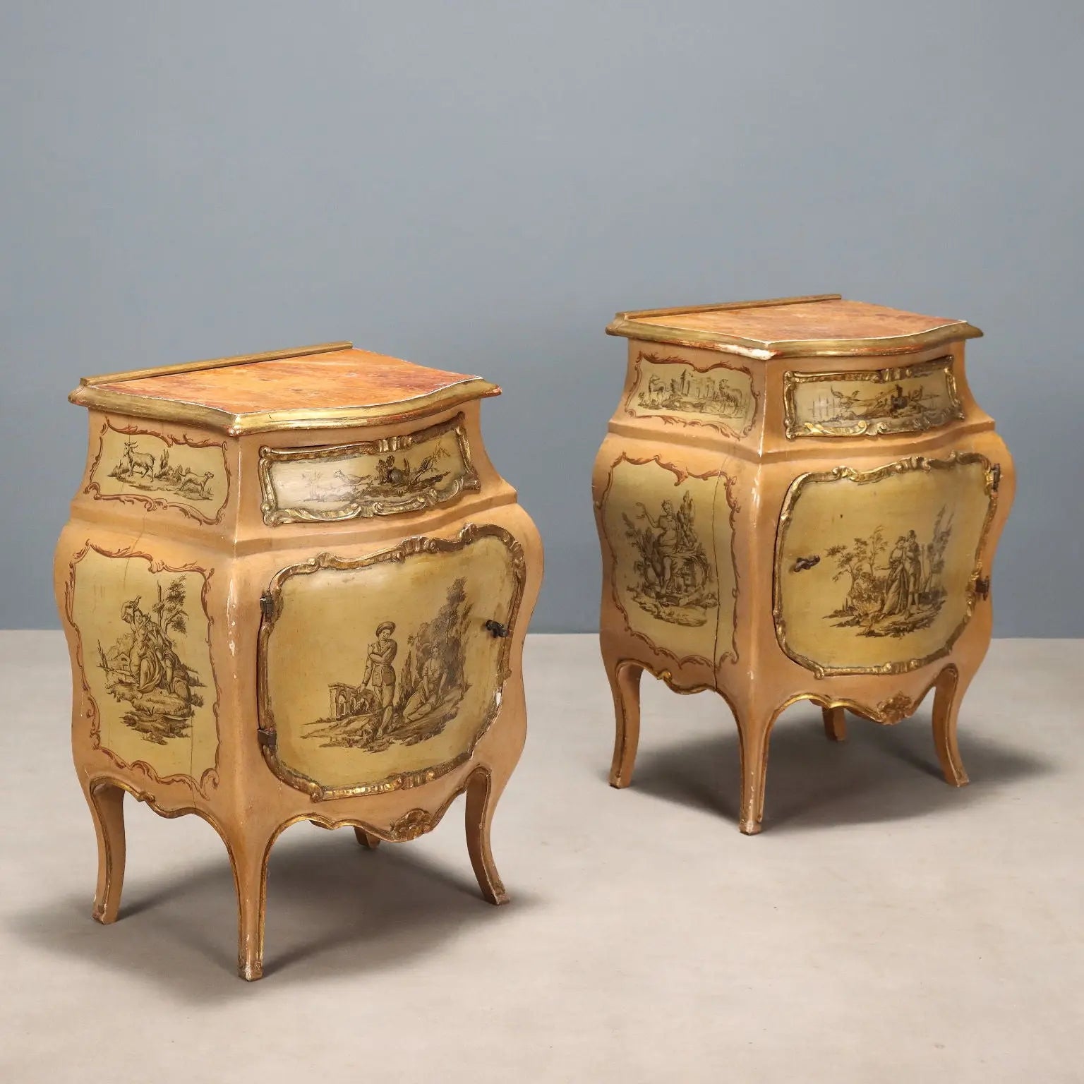 Antique Bedside Tables Baroque Style Wood Italy XX Century - Venice, Early XX Century | Antiques | Bedside Tables