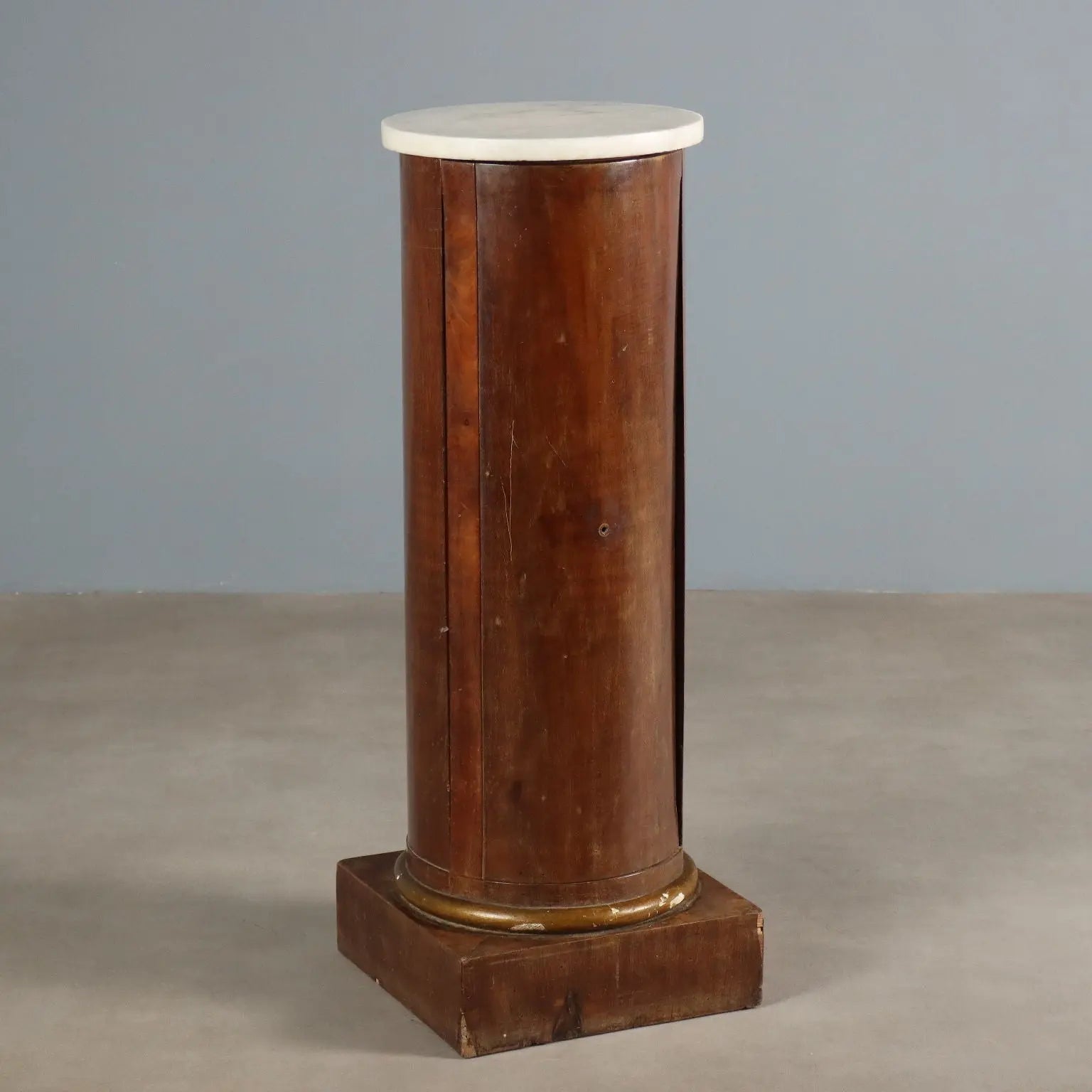 Empire Nightstand in Mahogany with Marble - Early 19th Century
