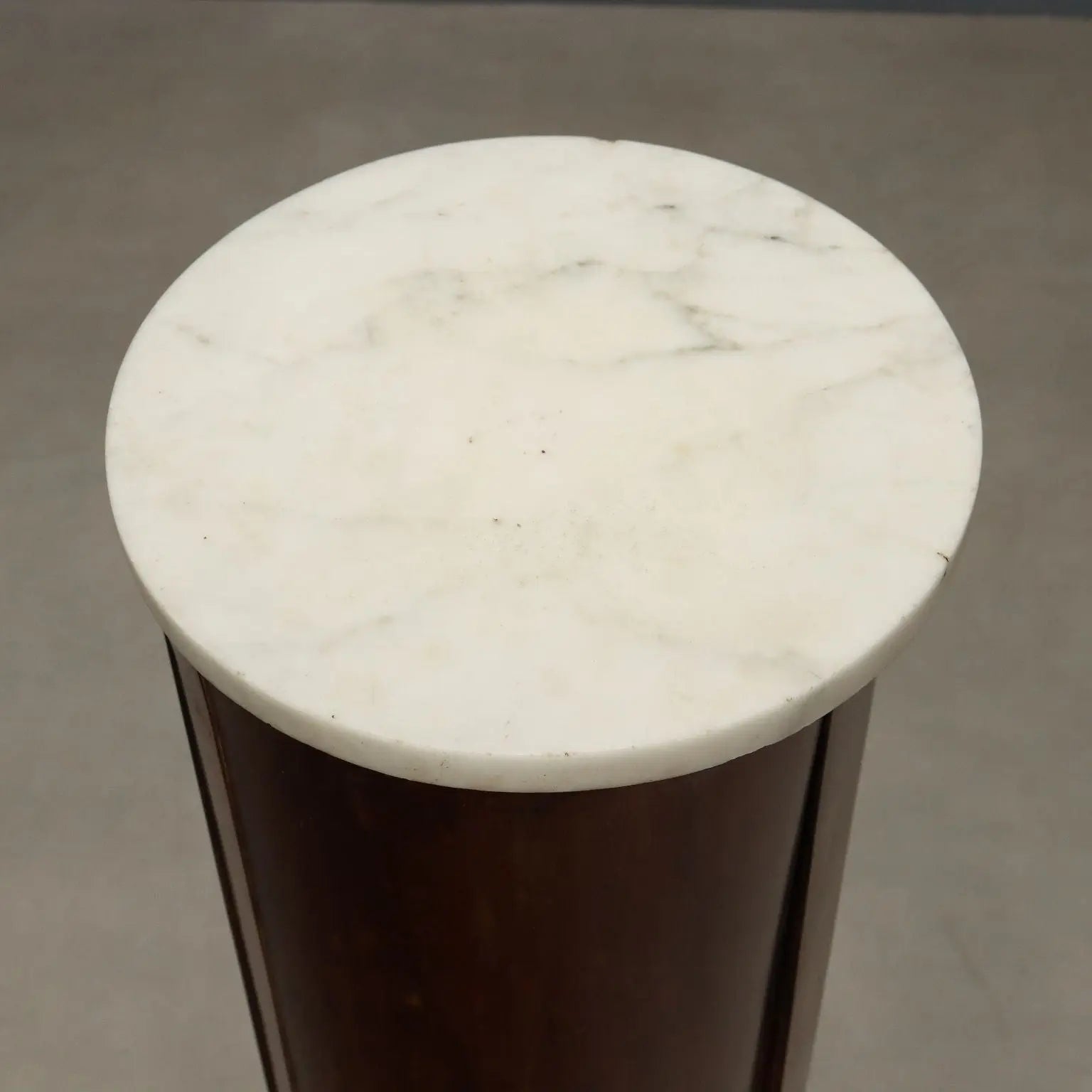 Empire Nightstand in Mahogany with Marble - Early 19th Century
