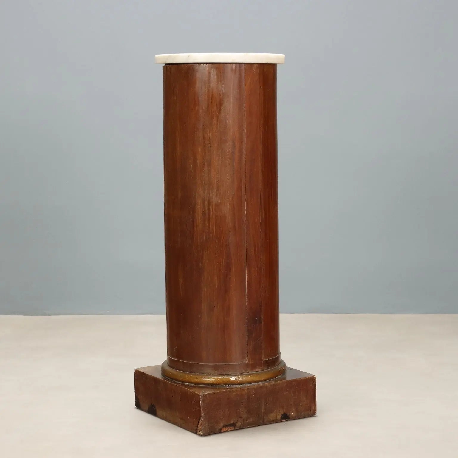 Empire Nightstand in Mahogany with Marble - Early 19th Century
